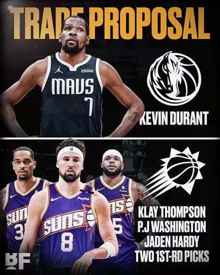 和歐文濃眉組三巨？美媒：獨(dú)行俠可用克萊+PJ+哈迪+倆首輪去換KD